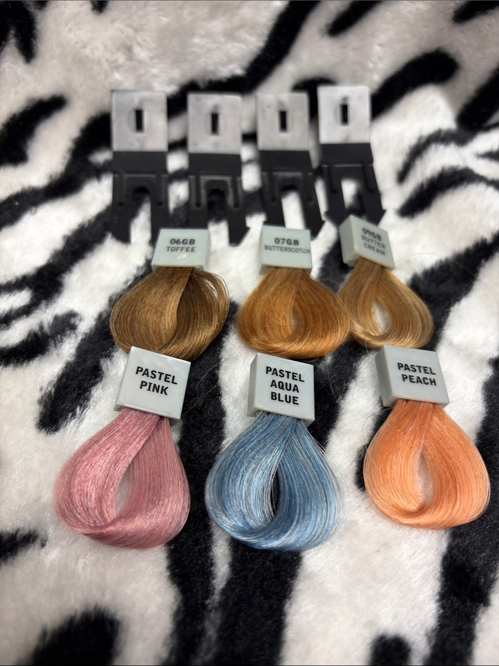 REDKEN Professional Pastel Hair Color Swatch Set - Pink, Aqua Blue, Peach etc